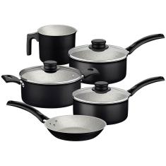 Jogo de Panelas Tramontina Turim em Alumínio com Antiaderente Starflon Max Preto 05 Peças 20298061