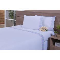 Jogo Lençol 4 Peças Cama Viúva Percal 200 Fios Leze Multicor - Thais E