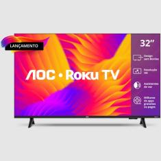 Smart Tv 32 Polegadas Hd 32s5155/78g Roku Tv Aoc Preto Bivolt
