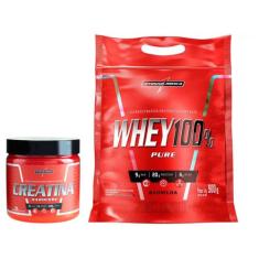 Creatina Mono-hidratada Integralmédica Hardcore - 300g + Whey Protein 
