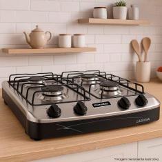 Fogao Portatil Laguna 4 Bocas Acendimento Manual Esmaltec