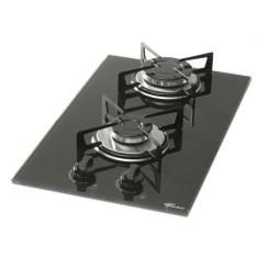 Fogão Cooktop Gás Fischer 2q Mesa Vidro Temperado 2 Bocas Acendimento Superautomático Bivolt