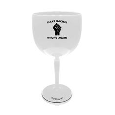 Taça Gin Branca Personalizada Make Racismo Wrong