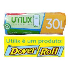 Sacos Para Lixo Utilix Dover Roll 30L Azul 50 Unidades