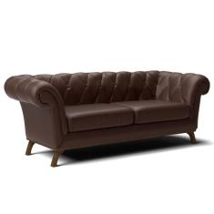 Sofá 3 Lugares Império 230 Cm Corano Marrom C-34
