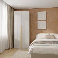 Guarda-roupa Modular 80cm com Portas e Gaveteiro Jade Cabecasa Madeiramadeira Cinza Urbano