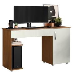Escrivaninha para Computador 1 Porta e 1 Gaveta com Suporte para CPU Lara
