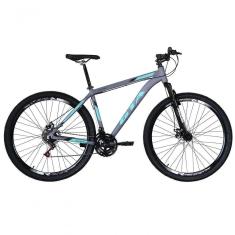 Bicicleta Aro 29 Gta Start Alumínio 27v K7 Freio Disco Mecânico Garfo Suspensão - Cinza Tam.19