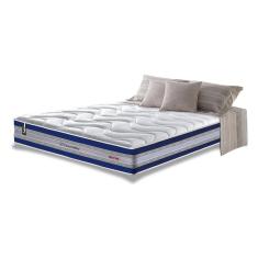 Colchão King De Molas Ensacadas D33 Cama Inbox Select Firme 193x203x32 Azul
