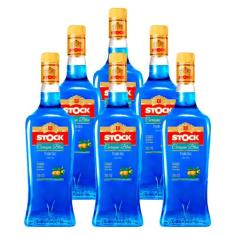 Licor de Laranja Stock Curaçau Blue Triple Sec 720ml 6un