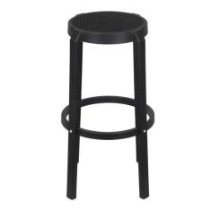 Banqueta Fitz Alta com Assento Simulando Rattan - OR Design