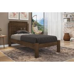 Cama Solteiro Leticia Malbec com Colchão Framar