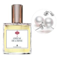 Perfume Feminino Opium De Chine + Brinco Prata Pérola - Essência Do Br
