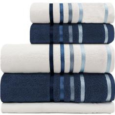 Jogo de toalhas Banhão Gigante Karsten Lumina 5 Peças - Fio Penteado - Emcompre