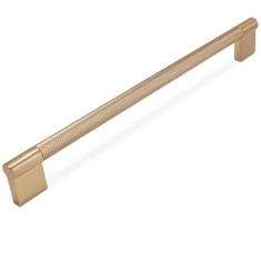 BUKOBYHE Pacote com 6 puxadores de armário de cozinha de cobre champanhe, 25 cm, puxadores serrilhados, puxadores de gaveta, ferragens de armário