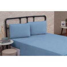 Jogo de Lençol Casal Queen para Cama Box 30CM altura 04 peças com Elás