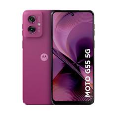 Smartphone Motorola Moto g55 5G - 256GB 16GB (8GB RAM+8GB Ram Boost) e Camera 50MP com AI NFC Tela 6.5" com Superbrilho - Rosa