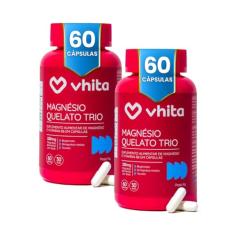 Magnésio Dimalato Quelato e Magnésio Bisglicinato com Vitamina B6 Vhita 2 unidades