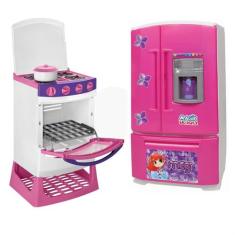 Kit Fogao Master Chef + Geladeira Inverse Magic Toys Menina