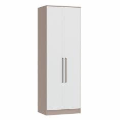 Guarda Roupa Modulado 2 Portas 2 Gavetas 4 Prateleiras Requinte Móveis Castro Duna Line/Branco Line