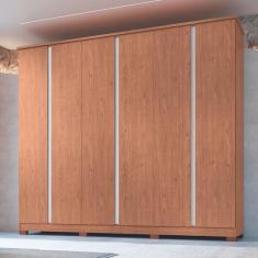 Guarda Roupa Casal 6 Portas 4 Gavetas Zeus Móveis Castro