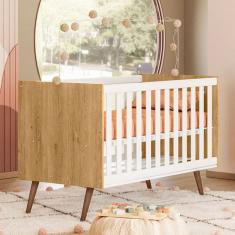 Berço Mini Cama Encanto Freijó/Branco - Qmovi