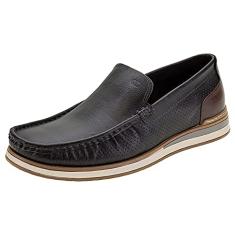 Mocassim Denim Flow Preto/Marrom-Preto-41