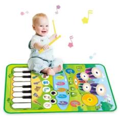 Tapete de Música Infantil, 6 Modos: Piano, Bateria, Violino, Saxofone, Acordeão, Brinquedo Educativo Multijogador