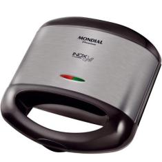 Sanduicheira Mondial, Inox Grill Premium Preto, 800W - S-07, Preto, 11