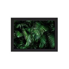 Quadro Decorativo Folhagem Folha 2 Moldura Preta 22x32cm - Quartinhos