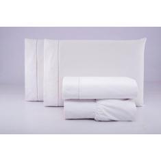 Jogo de cama lençol casal padrão 4 peças algodão percal 180 fios acaba
