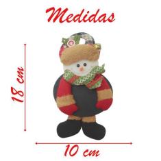 Kit 6 Enfeites De Natal Com Lousa Boneco De Neve 18cm - Gici Christmas