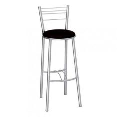 Banqueta Alta Cromada Lille - Compoarte