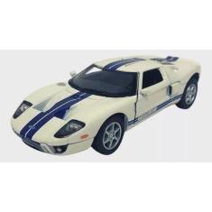 Carrinho Miniatura Ferro Ford GT 2006 Escala 1/36 (Branco) - Kinsmart