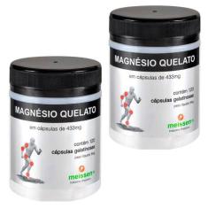 Kit 2 Unids Magnésio Quelato 120 Capsulas 433Mg Meissen