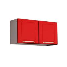 Módulo Cozinha Bertolini Colors Armário 6000 2 Portas Branco/vermelho