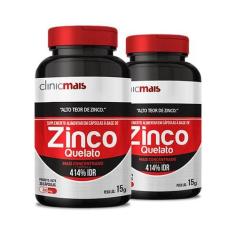 Kit 2 Zinco Quelato 500Mg Clinicmais 30 Cápsulas