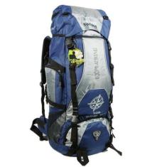 Mochila de Camping Clio 70 Litros Poliéster MC3102, Azulnovo