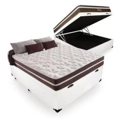 Cama Box Com Baú Casal + Colchão De Molas - Anjos - Superlastic 138cm
