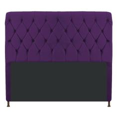 Cabeceira Estofada Cristal 195cm King Size Roxo
