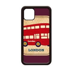 Carimbo de ônibus de Londres do Reino Unido para iPhone 12 Pro Max Capa para Apple Mini Mobile Case