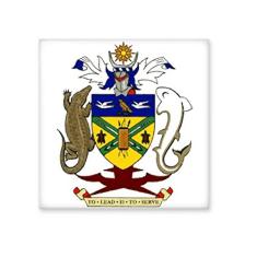 Decalque brilhante de azulejo de cerâmica com emblema nacional mon Islands