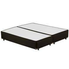 Cama Box Bipartido QUEEN  Corano Preto  - 158x198