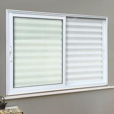 Veneziana Elite 3 Folhas Moveis 100 X 200 Vidro Liso Branco