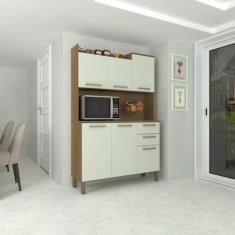 Cozinha compacta  351 -6 portas-2 gv avela/arenas- moderno e sofistica