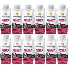 Kit 12 Bebidas Piracanjuba Whey 250 Ml - Frutas Vermelhas, 250ml, Frut
