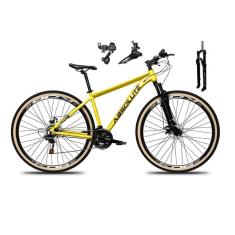 Bicicleta Aro 29 Absolute Nero 5 Alumínio 24v Câmbios Shimano Suspensão Com Trava Pneus Bege-Unissex