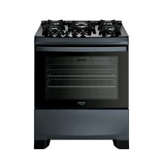 Fogão Dako 5 Bocas com Mesa de Vidro Tripla Chama Supreme Timer Glass Titanium Bivolt
