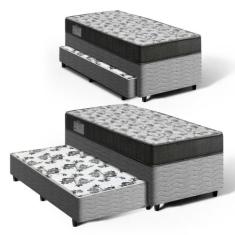 Cama Box Bicama com Colchão de Espuma D33 Ortobom ISO 100 + Auxiliar d