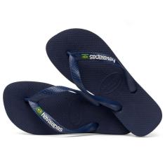 Chinelo Havaianas Brasil Logo Marinho-Unissex